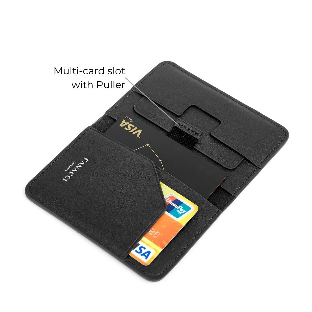 FANACCI Achiever Full Grain Leather Card Holder Wallet
