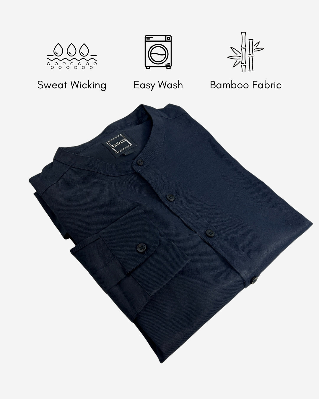 Bamboo Mao Collar Shirt