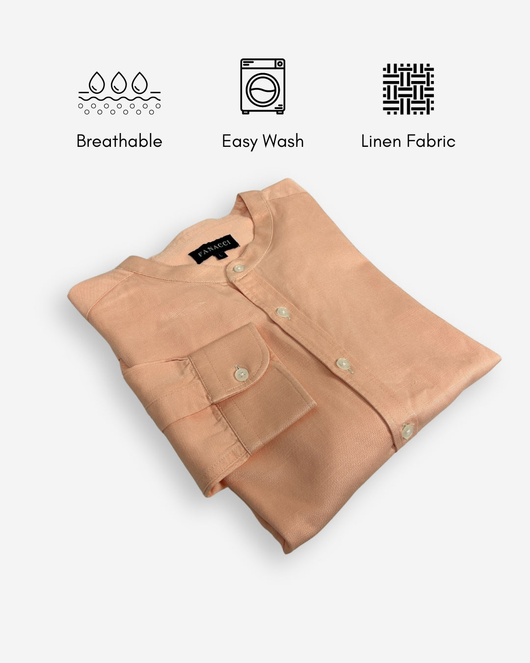 Linen Mao Collar Shirt