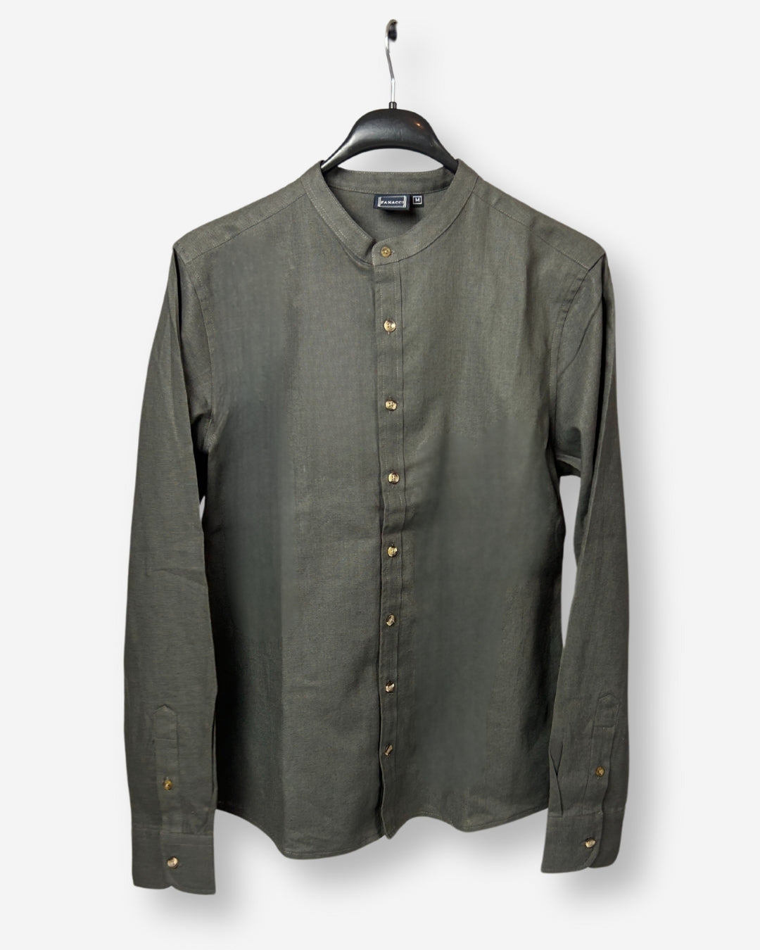 Linen Mao Collar Shirt