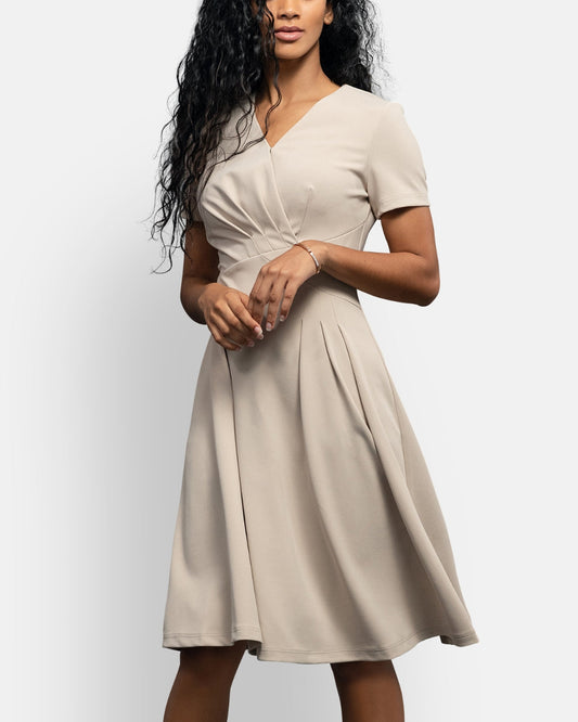 Mika Pleated A-line Dress