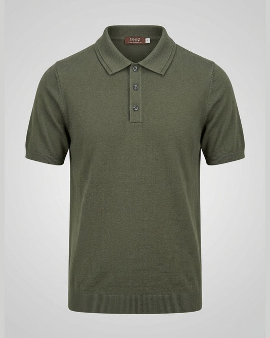 Old Money Knitted Cotton Poloshirt