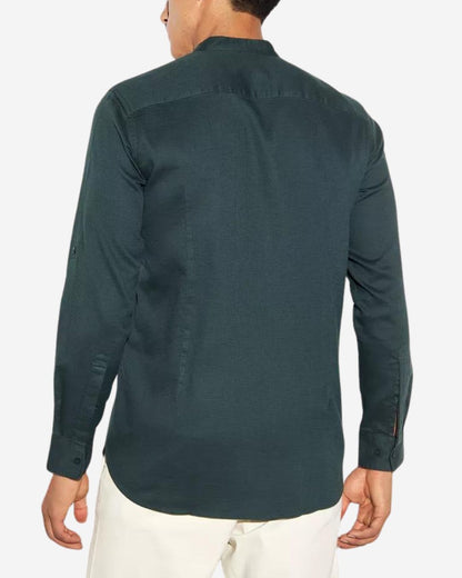 Cotton Mao Collar Shirt